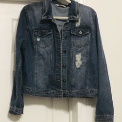 Highway Jeans Button Up Casual Long Sleeve Denim Jean Jacket Womens Size XL.