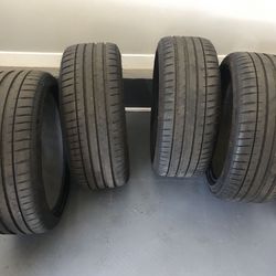 Four Michelin Pilot Sport 4 Tires 215/40/R18 In Brand New Condition.
