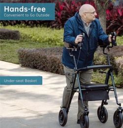 Like New - Upright Walker  All-Terrain, with Large 10-Inch PU Wheels and Adjustable Armrests