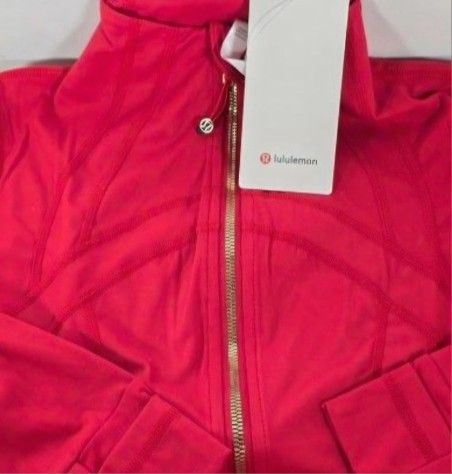 Red Lululemon Jacket Gold Zipper - Size 4