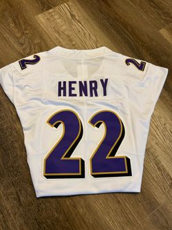 Defect* Clean White Nike Baltimore Ravens Jersey THE Derrick Henry 🐦‍⬛🟣⚫️