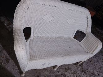 (2) Hampton Bay wicker loveseats