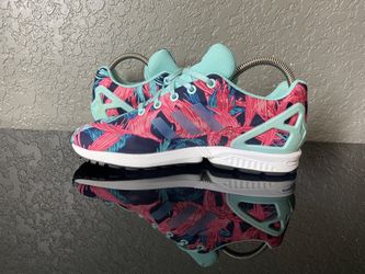 Adidas ZX Flux Birds Of Paradise Shoes Pink Turquoise BY9827 Men