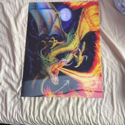 Dragon Shooting Fire Poster 3D