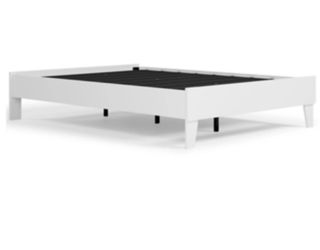 Elegant White Bed Frame Without Headboard Full Size