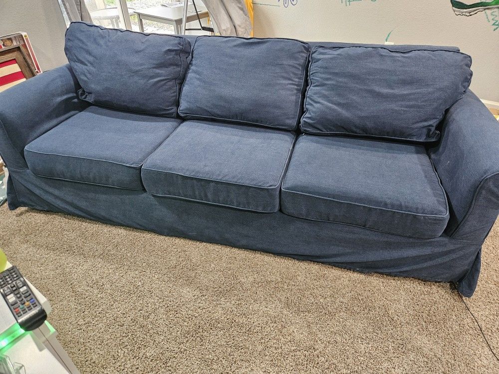 Pottery Barn Buchanan Roll Arm Slip Cover Sofa