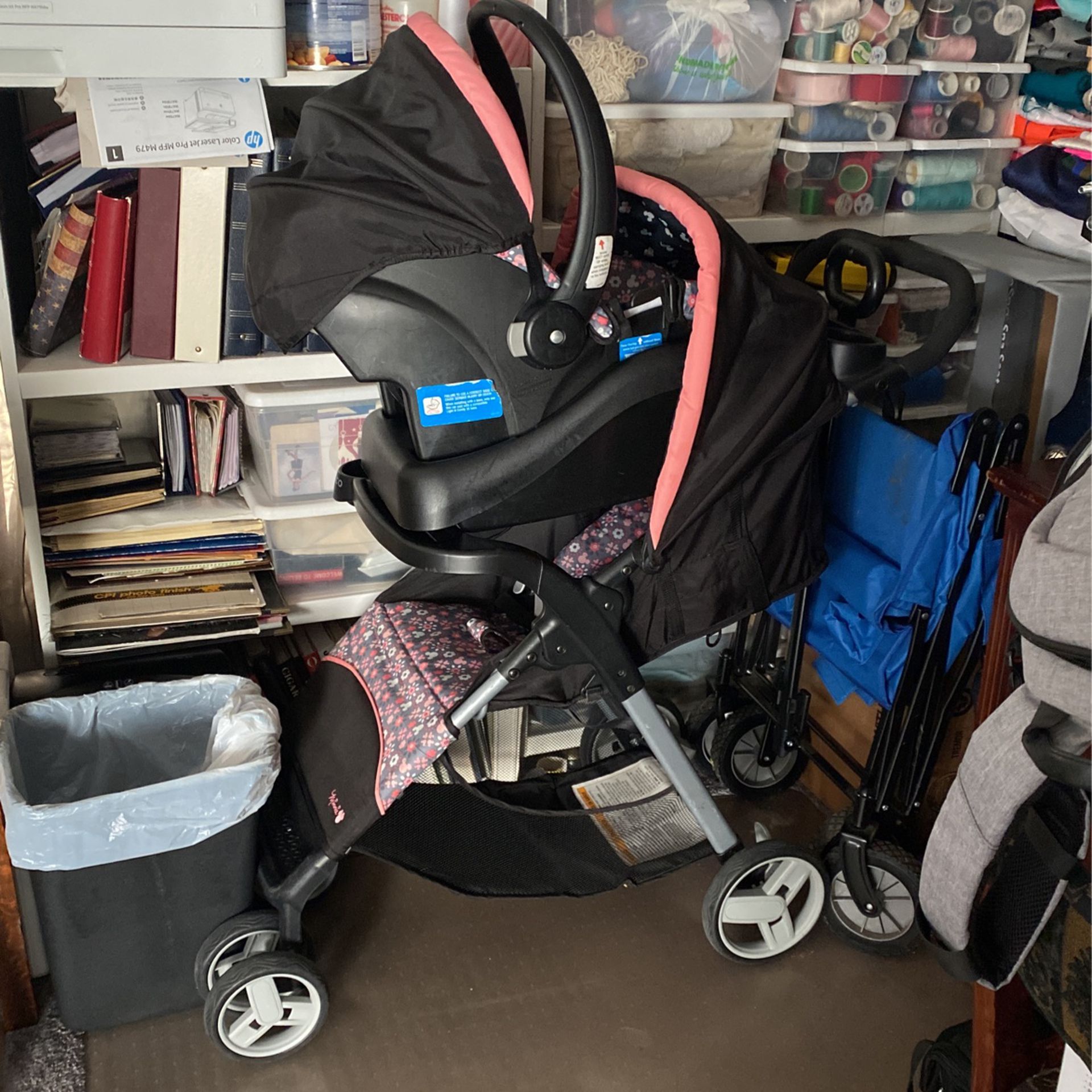 3 Items for Sale….stroller And Infant Seat…..highchair And Booster Seat….baby With Linens And Toys