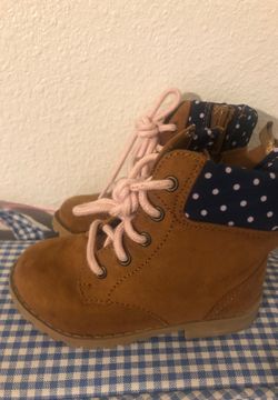 Size 6 booties boots toddler girl shoes brown cute