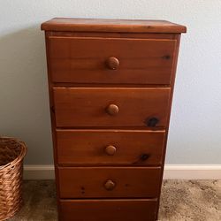 Small Wooden Cabinet With 4 Drawers 