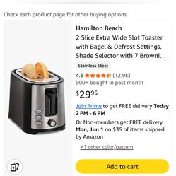 Great Moving Deal Good Condition Black Hamilton Beach Toaster 