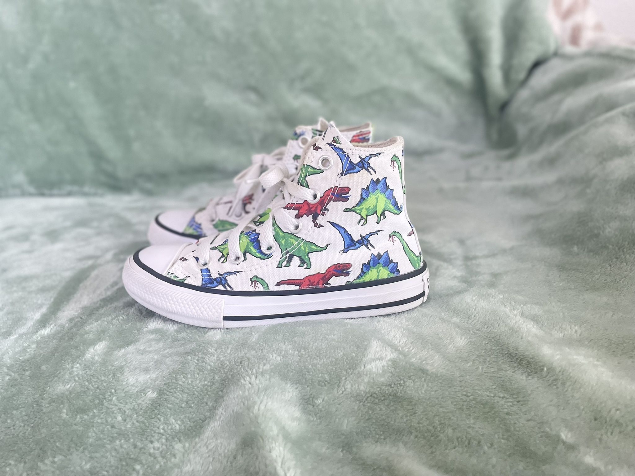High Top Dino Print Converse