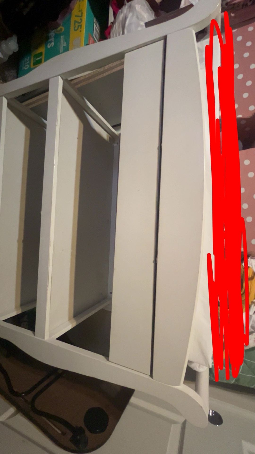 White Changing Table With Changing Pad