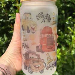McQueen Cars Glass Cup