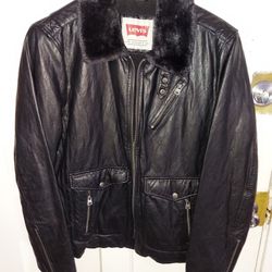 Levi Leather Black Jacket 