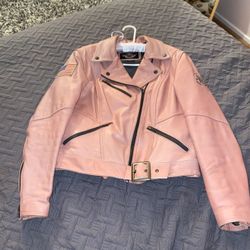 Harley Davidson Pink Vintage Leather Jacket