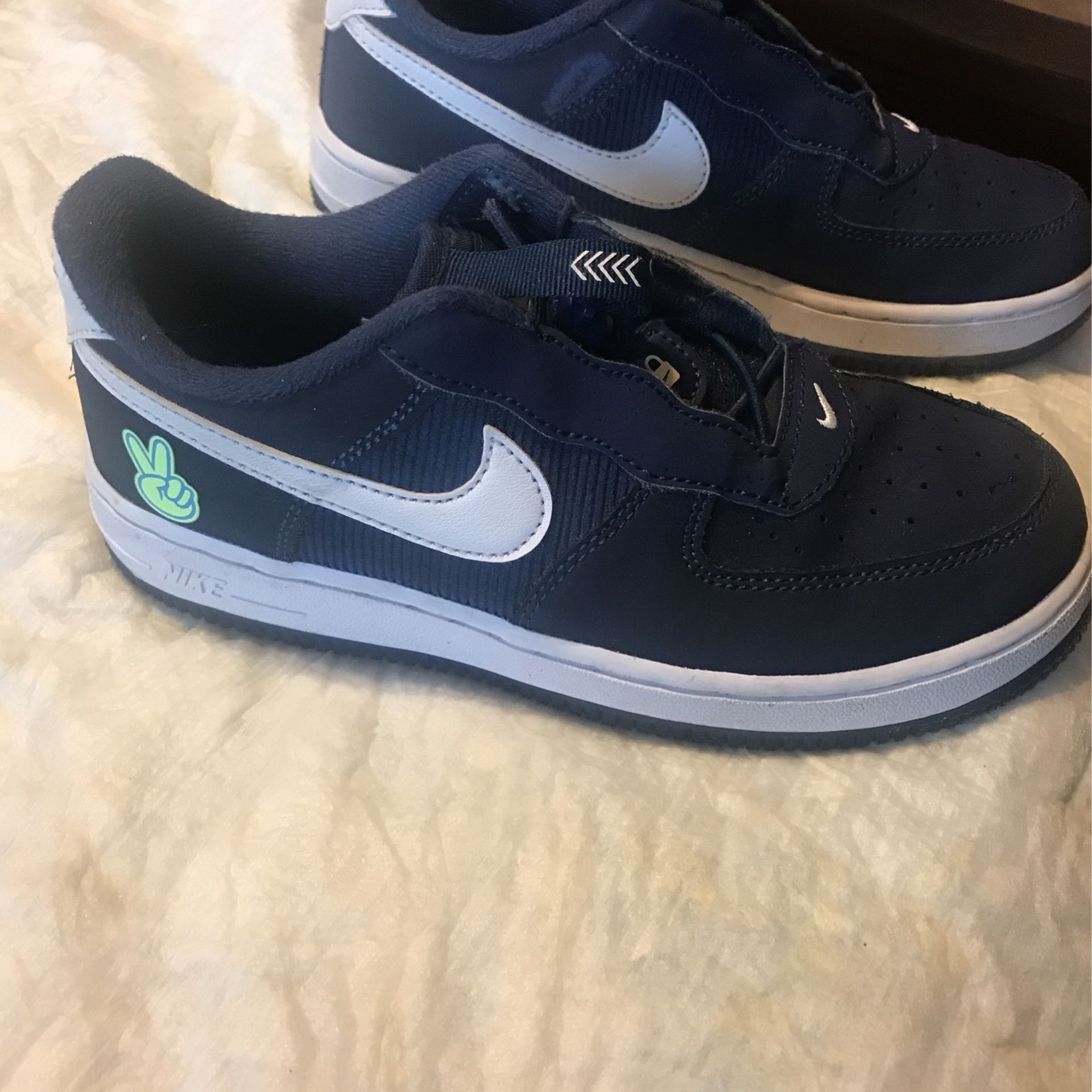 NIKE AIR FORCE 1 TOGGLE SE PS PEACE Sign Navy Sneakers Shoes