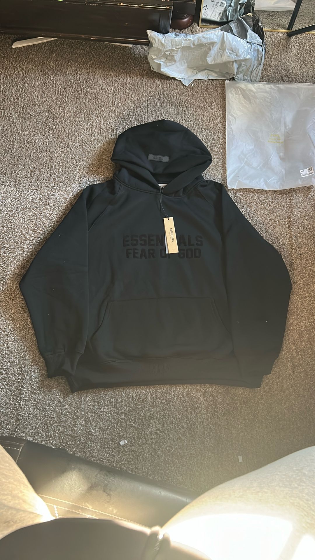 Black Essentials hoodie
