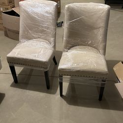 2 Leather Dining Chairs