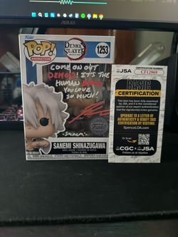 Funko pop! Sanemi shinazugawa demon slayer 1253 mint auto