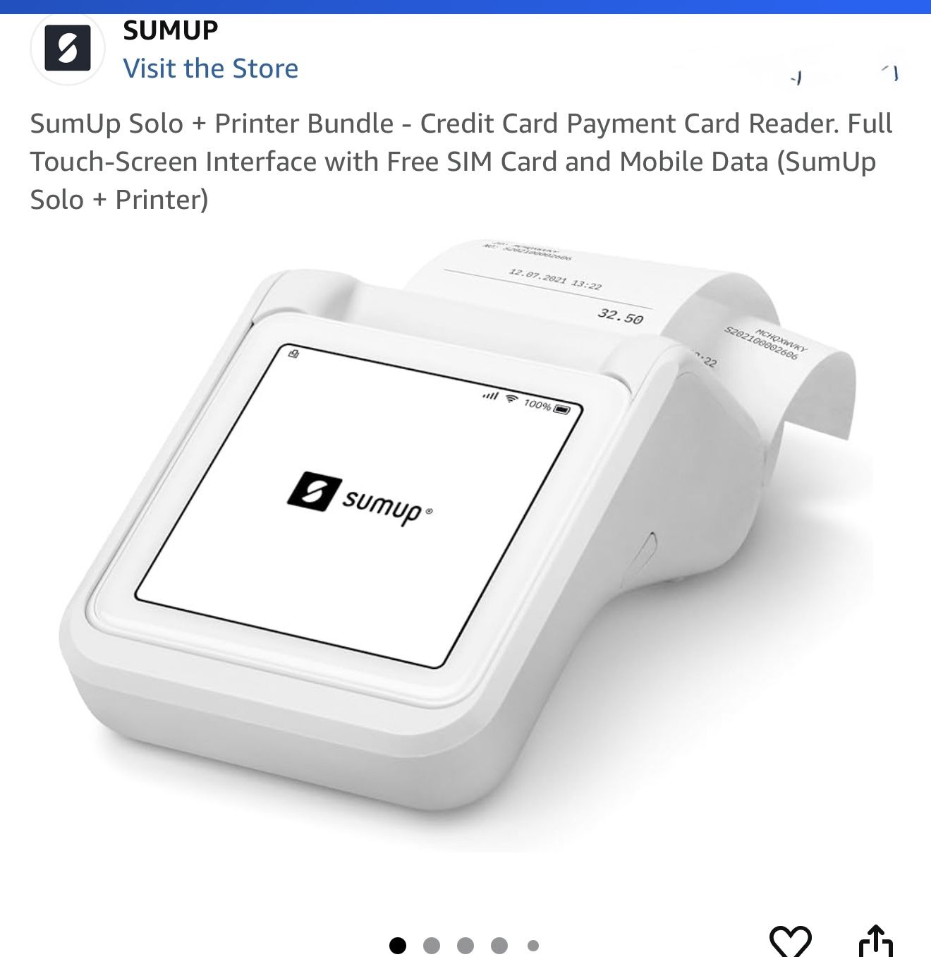 Sumup Solo Printer Point Of Sale Card Reader
