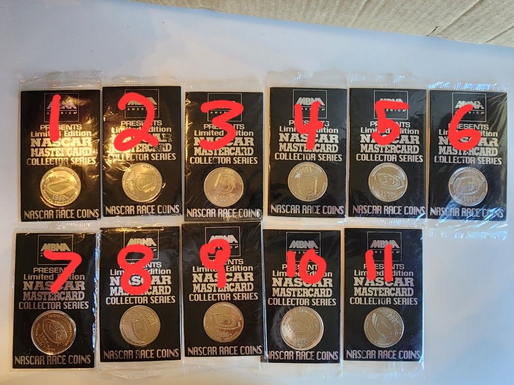 **RARE** 1996 NASCAR MASTERCARD COLLECTIBLE COINS