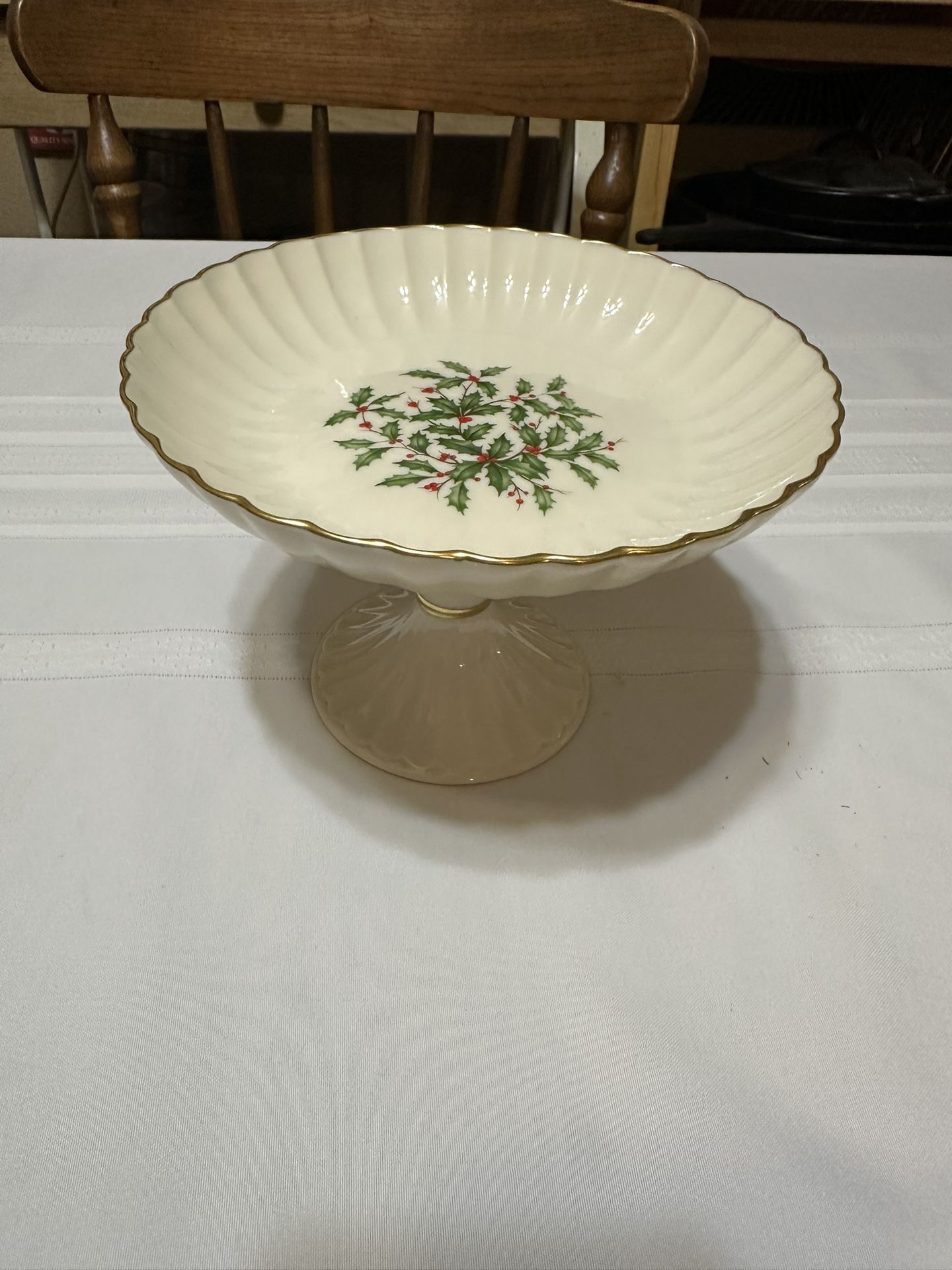 Lenox Holiday Pedestal Compote Candy Dish