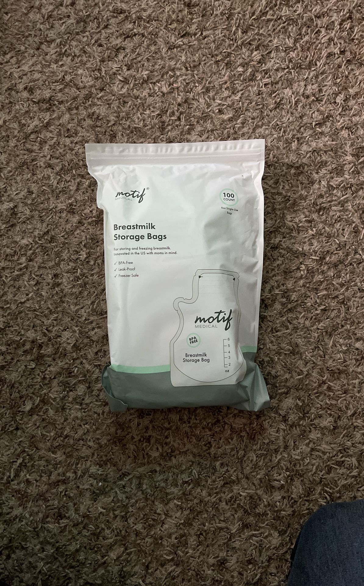 100 Motif Breast milk Storage Bags Unopened