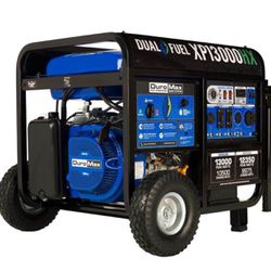 Duromax Xp13000hx Dual Fuel Portable Generator - 13000 Watt Gas Or Propane Powered - Electric Start W/ Co Alert, 50 State Approved, Blue