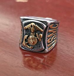 USMC Marine Corps stainless steel ring size 7-14 SEE ALL 10 PICS SOLD SEPARATELY SHIPPING AVAILABLE