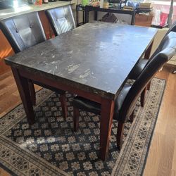 Charcoal Granite Dining Room Table 