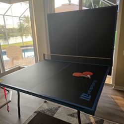 MD Sports Official Size Indoor Table Tennis Pong Table, Foldable with Net
