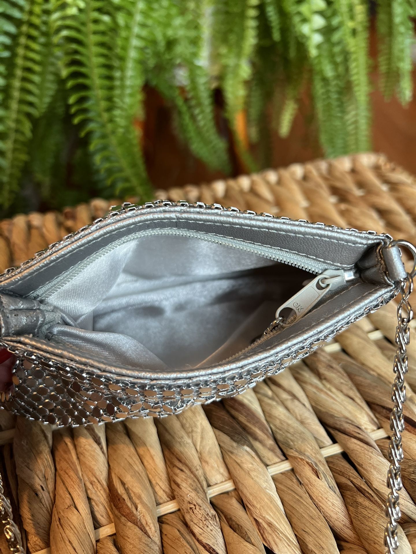 Silver Metal Mesh Crossbody Bag - Mini