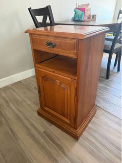 Real wood telephone stand