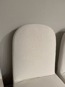 Arhaus Ivory Upholstered Dining Chairs – Set of 4