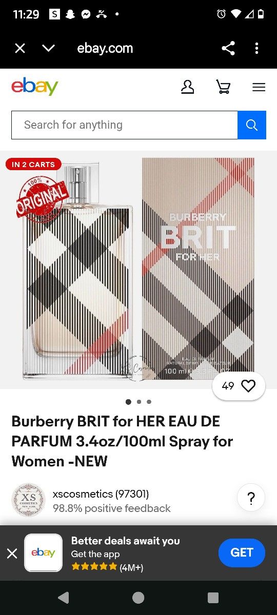 Burberry BRIT FOR HER 5.3OZ