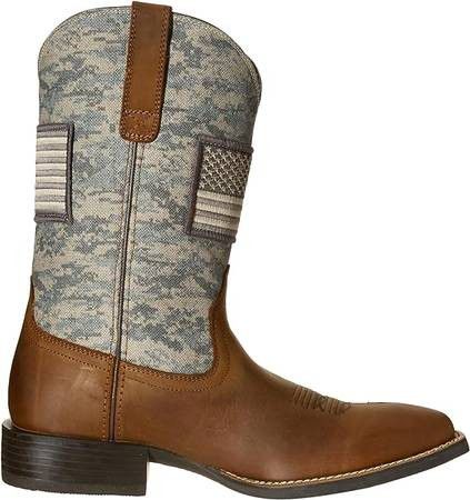 NEW Size  13 ARIAT Men Sport Patriot Western Cowboy Boot Square Toe