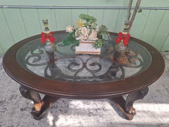 Coffee glass wood table