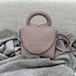 NEW Tiffany & Co. Return to Tiffany & Co. Mini Heart Handbag Tiffany Blush