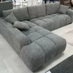 Brand New Upholstered Grey Sectional- 40% Off Sale- Shop Now Pay Later 🔥