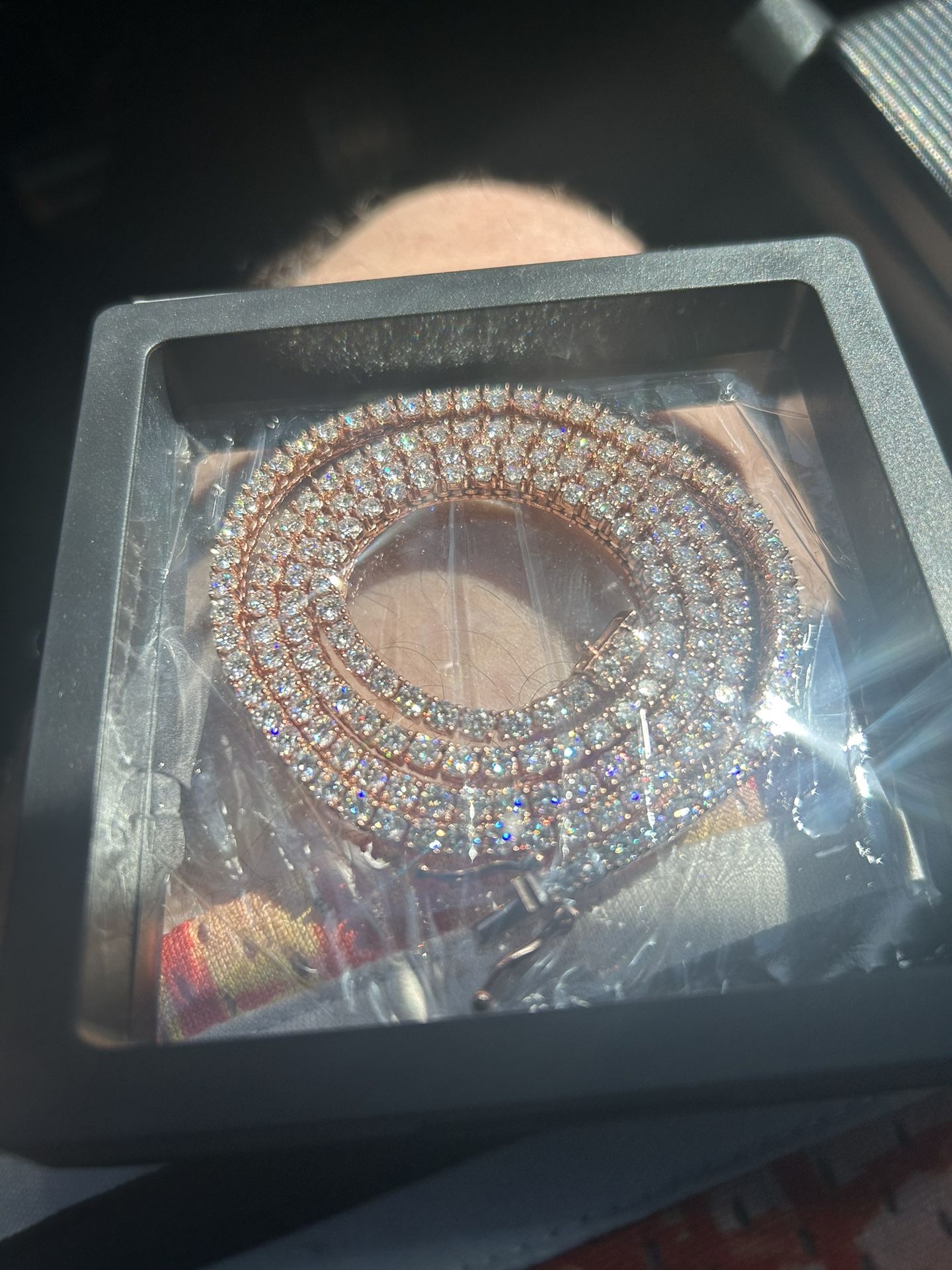 Rose Gold Moissanite Chain