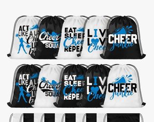 Backpack Cheerleading Drawstring Gym(Blue)