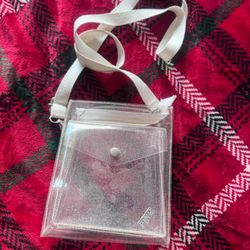 Clear Plastic Crossbody Bag. 