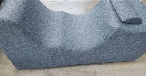 Zero gravity Gray Fabric Upholstered Sofa Section