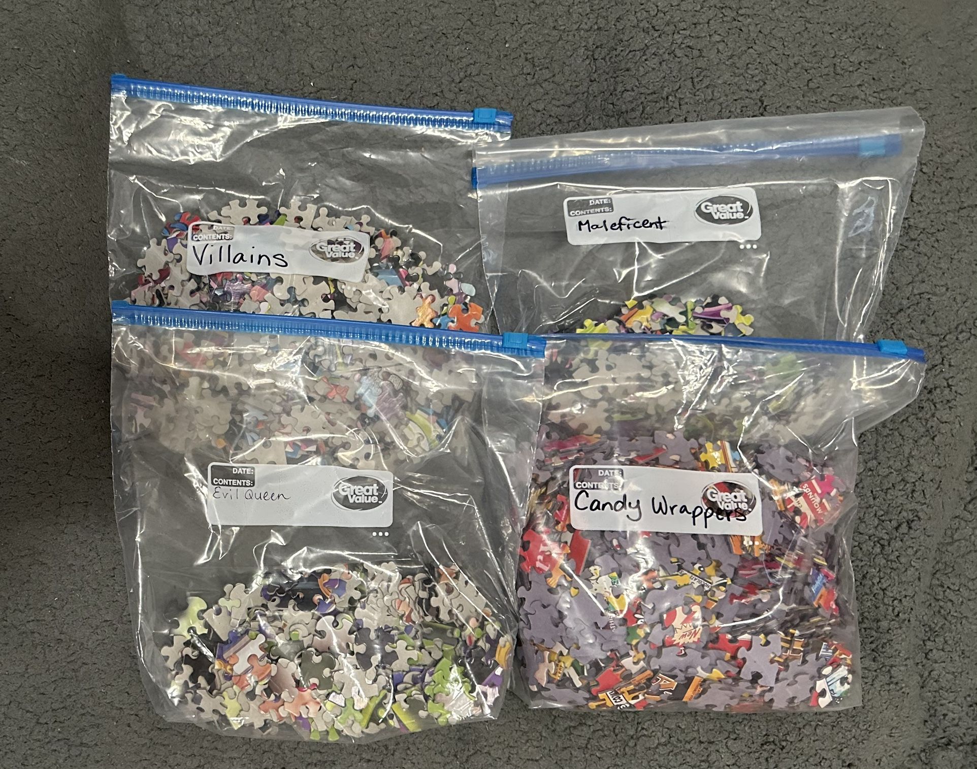 Puzzles, Set of 4 Puzzles, No Boxes 