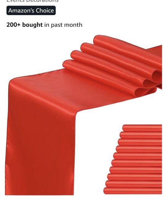 Red Silk Table Runners