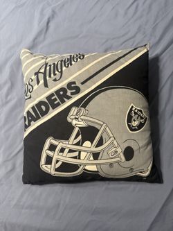 One Los Angeles Raiders Pillow, Two Harley Davidson, Tello’s