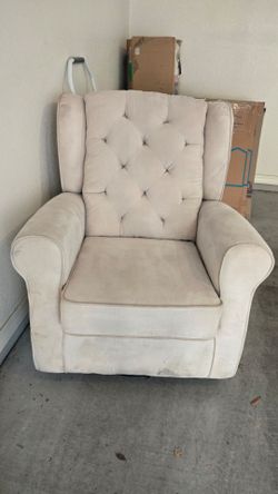 Swivel rocking chair cream color