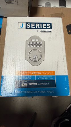 J-Series by Schlage® Keypad Deadbolt with Billows Trim in Satin Nickel