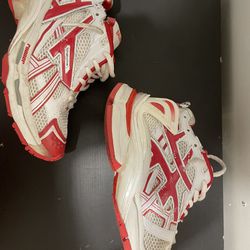 White And Red Balenciaga Runners