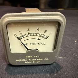 Vintage DC Amperes Panel Meter Morrow Radio Manufacturing 1956 New Old Stock